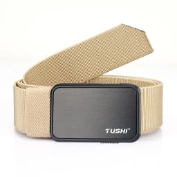 VATLTY 2022 Stretch Belt for Men Zinc Alloy Quick Release Pluggable Buckle Trousers Belt Tooling Unisex Elastic Waistband Straps