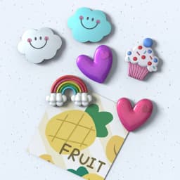 Rainbow Cloud Heart Pastry Fridge Magnet Crystal Epoxy Resin Mold Pendant Silicone Mould DIY Crafts Decoration Casting Tool