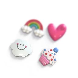 Rainbow Cloud Heart Pastry Fridge Magnet Crystal Epoxy Resin Mold Pendant Silicone Mould DIY Crafts Decoration Casting Tool