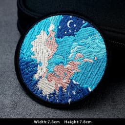 UFO Nebula Landscape Patches Embroidery For T-Shirt Iron On Appliques Clothes Jeans Stickers Badges Mountain Peak