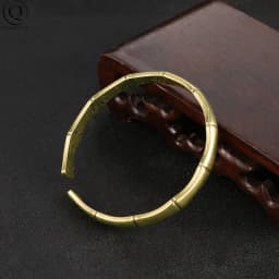 Antique Brass Metal Creative Bamboo Bracelet Bangle Pure Copper Women Fashion Punk Cuff Bangles Bracelets Women Party C-shaped