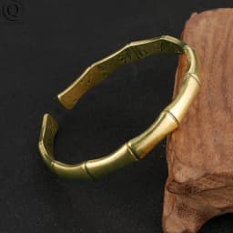 Antique Brass Metal Creative Bamboo Bracelet Bangle Pure Copper Women Fashion Punk Cuff Bangles Bracelets Women Party C-shaped