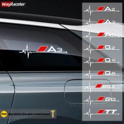 2 Pcs Car Window Sticker Graphics Body Reflective Vinyl Decal For Audi A1 A2 A3 A4 A5 A6 A7 A8 Q2 Q3 Q4 Q5 Q6 Q7 Q8 TT SQ2 S6
