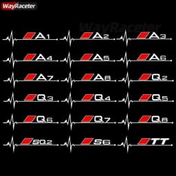 2 Pcs Car Window Sticker Graphics Body Reflective Vinyl Decal For Audi A1 A2 A3 A4 A5 A6 A7 A8 Q2 Q3 Q4 Q5 Q6 Q7 Q8 TT SQ2 S6