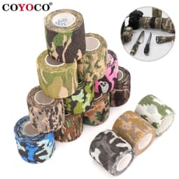 2.5/5/7.5/10cm Camouflage Sport Elastic Wrap Tape Hunt Disguise Bandage Knee Finger Wrist Ankle DIY Self Adhesive Bands