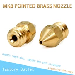 MK8 Brass Nozzle 0.1MM 0.2MM 0.3MM 0.4MM 0.5MM 0.6MM 0.8MM 1.0MM Extruder Print Head Nozzle Suitable For 1.75MM 3.0MM 3D Printer