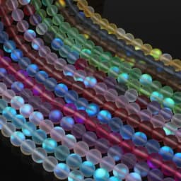 A+ Matte White AB Frosted Austrian Crystal Round Beads For Jewelry Making 6 8 10 12mm Glitter MoonStone Beads Diy Bracelet