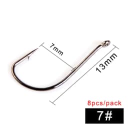 FTK-011 High Carbon Steel Fishing Hook With Ring 7.5-15mm Barbed Single Carp Feeder With Eyes