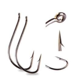 FTK-011 High Carbon Steel Fishing Hook With Ring 7.5-15mm Barbed Single Carp Feeder With Eyes