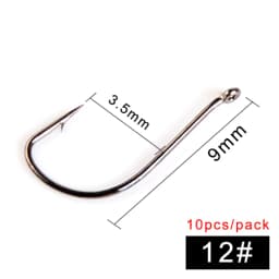 FTK-011 High Carbon Steel Fishing Hook With Ring 7.5-15mm Barbed Single Carp Feeder With Eyes