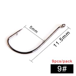 FTK-011 High Carbon Steel Fishing Hook With Ring 7.5-15mm Barbed Single Carp Feeder With Eyes