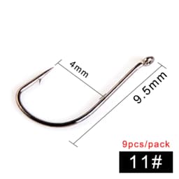 FTK-011 High Carbon Steel Fishing Hook With Ring 7.5-15mm Barbed Single Carp Feeder With Eyes