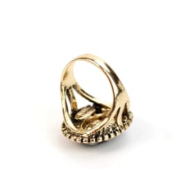 Sunspicems Luxury Gray Crystal Bridal Earring Ring For Women Antique Gold Color Bohemia Wedding Jewelry Sets Turkish Birdal Gift