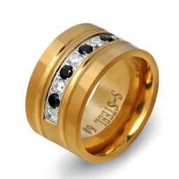 NIBASTAR Simple Stainless Steel Women 10mm Ring Shining Crystal Wedding Promise Jewelry Accessories Wholesale Retail