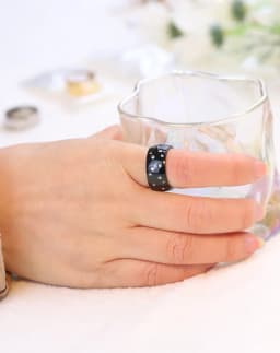 NIBASTAR Simple Stainless Steel Women 10mm Ring Shining Crystal Wedding Promise Jewelry Accessories Wholesale Retail