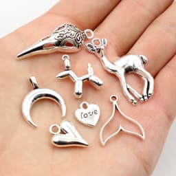 New Fashion Antique Silver Plated Bird Moon Heart Deer Chrams Metal Alloy Pendant DIY Charms DIY Jewelry Making Findings 
