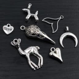 New Fashion Antique Silver Plated Bird Moon Heart Deer Chrams Metal Alloy Pendant DIY Charms DIY Jewelry Making Findings 
