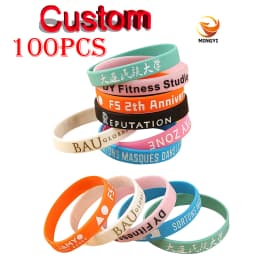 100PCS Engraved Custom Silicone Wristband Debossed Technique Customizable LOGO ID SOS Bracelet Engraved Personalized Armband