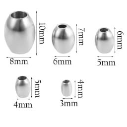 30Pcs/Lot Stainless Steel Spacer Loose Oval Bead Charms DIY For Jewelry Making Necklace Bracelets Accessories Findings