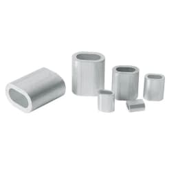 M1.0 M1.2 M1.5 M2 M3 M4 M5 M6 Aluminum Single Wire Rope Ferrule Cable Ties Aluminum Crimping Sleeve Oval Clip Wire Rope Clamp