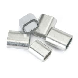 M1.0 M1.2 M1.5 M2 M3 M4 M5 M6 Aluminum Single Wire Rope Ferrule Cable Ties Aluminum Crimping Sleeve Oval Clip Wire Rope Clamp