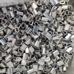 M1.0 M1.2 M1.5 M2 M3 M4 M5 M6 Aluminum Single Wire Rope Ferrule Cable Ties Aluminum Crimping Sleeve Oval Clip Wire Rope Clamp