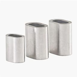 M1.0 M1.2 M1.5 M2 M3 M4 M5 M6 Aluminum Single Wire Rope Ferrule Cable Ties Aluminum Crimping Sleeve Oval Clip Wire Rope Clamp