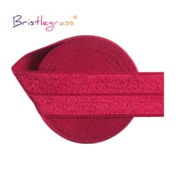 BRISTLEGRASS 2 5 10 Yard 1" 25mm Solid Shiny Fold Over Elastics FOE Spandex Satin Bands Tape Hair Tie Headband Dress Sewing Trim