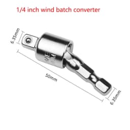 1/4 3/8 1/2 Wind Batch converter Hex Handle Electric Wrench Square Head Sleeve 360 Degree Spin Conversion Tool Hand Connect Rod