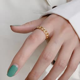 Minimalist 925 Sterling Silver Rings France Gold Plated CZ Vintage Chain Geometric Trendy Elegant Bride Jewelry Gifts