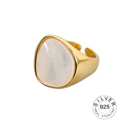 Minimalist 925 Sterling Silver Rings France Gold Plated CZ Vintage Chain Geometric Trendy Elegant Bride Jewelry Gifts