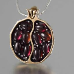 Vintage Fruit Pomegranate Pendant Necklace Retro Red Crystal CZ Pomegranate Stone Necklace Women Wedding Jewelry Birthday Gifts