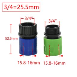Garden 3/4 Inch Thread Quick Connector Male 3/4 Female Water Gun Connector Watering Hose Fitting 1Pcs