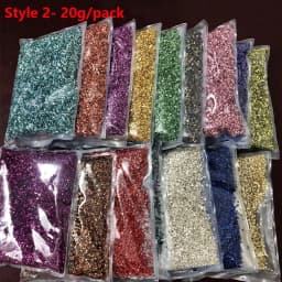 20/40g Crushed Gold Glass Fake Stones Resin Filler For DIY Crafts Nail Art Decorations Handmade UV Epoxy Jewelry Making Fillings