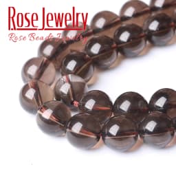 Natural Smoky Quartzs Crystal Stone A+ Quality Round Beads For Jewelry Making DIY Bracelet Necklace 4 6 8 10 12mm 15'' Strand