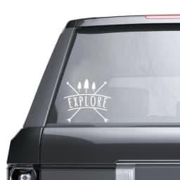 Explore In The Forest Cars Decals Tree Silhouette Vinyl Car Stickers For Computer Laptop Or Car Decoration