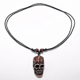 FX020 Ox bone carving necklace skull pendant Punk Choker Retro Jewelry Tribal style Imitation Yak Bone necklace Amulet Gift
