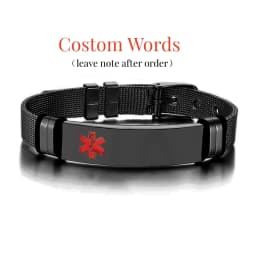 Men's Medical Alert Jewelry and Custom Engravable IDs Brazalets Stainless Steel Wristband Bracelet Personalized Emergency Bangle