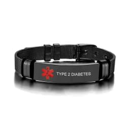Men's Medical Alert Jewelry and Custom Engravable IDs Brazalets Stainless Steel Wristband Bracelet Personalized Emergency Bangle