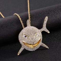 Personality Trend Men Jewelry Gold Plated Tiger Cheetah Animal Pendant Fashion Cool Necklace
