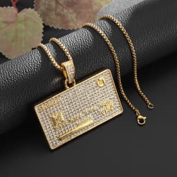 Personality Trend Men Jewelry Gold Plated Tiger Cheetah Animal Pendant Fashion Cool Necklace