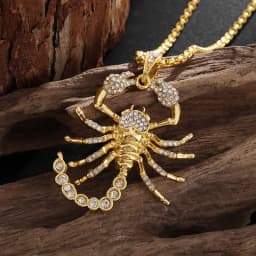Personality Trend Men Jewelry Gold Plated Tiger Cheetah Animal Pendant Fashion Cool Necklace