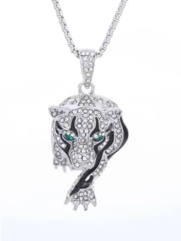 Personality Trend Men Jewelry Gold Plated Tiger Cheetah Animal Pendant Fashion Cool Necklace