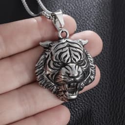 Personality Trend Men Jewelry Gold Plated Tiger Cheetah Animal Pendant Fashion Cool Necklace