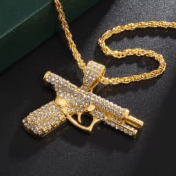Personality Trend Men Jewelry Gold Plated Tiger Cheetah Animal Pendant Fashion Cool Necklace