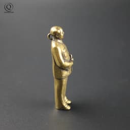 Brass Mini Mao Ze Dong Great Leader Figurines Key Chain Pendant and Red Characters Chairman MAO Chinese Decorations Jewelry