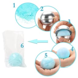 2PCS Round Aluminium Alloy Ball Bath Molds DIY Tool Bath Salt Ball Homemade Crafting Gifts Semicircle Sphere Mold