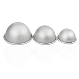 2PCS Round Aluminium Alloy Ball Bath Molds DIY Tool Bath Salt Ball Homemade Crafting Gifts Semicircle Sphere Mold