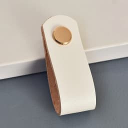 TENCHTW Cowhide Leather Cabinet Handles Furniture Dresser Wardrobe Kitchen Knobs Drawer Door Pulls Genuine Leather Black Vintage