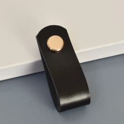 TENCHTW Cowhide Leather Cabinet Handles Furniture Dresser Wardrobe Kitchen Knobs Drawer Door Pulls Genuine Leather Black Vintage